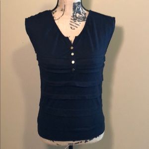 Ann Taylor Loft XS petite blue top